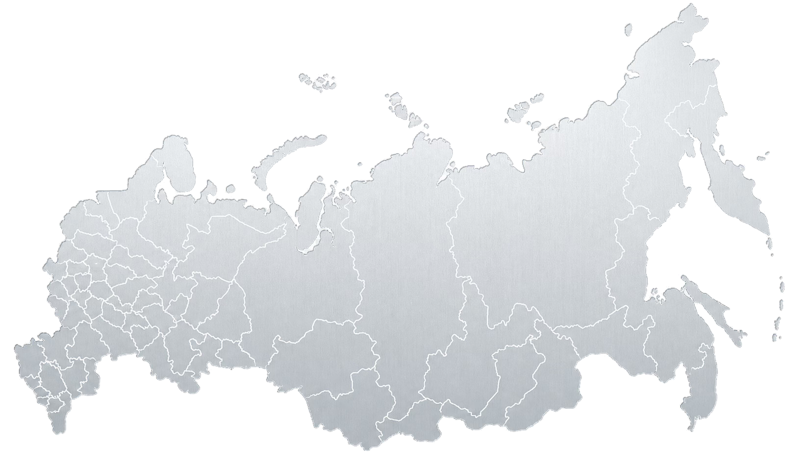 Карта России с отмеченными городами складов LUXTON